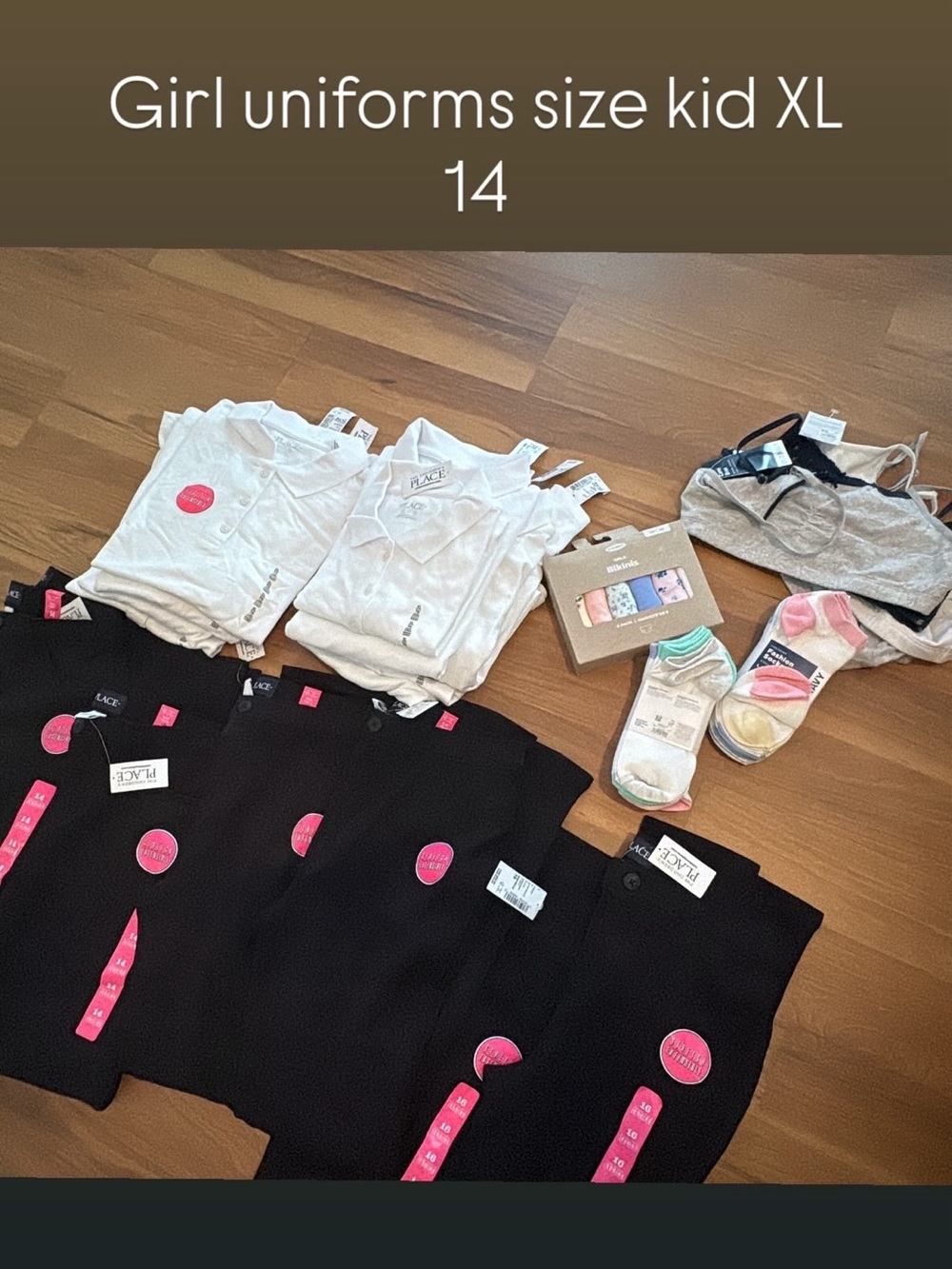 School Uniform Girls Black Skirt & White Polo Pack